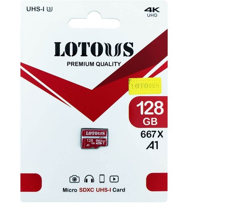 کارت حافظه‌ microSDXC لوتوس استاندارد U3 A1 مدل 667X ظرفیت 128 گیگابایت