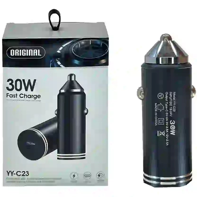 شارژر فندکی‌فست شارژ 30وات مدل YY-C23