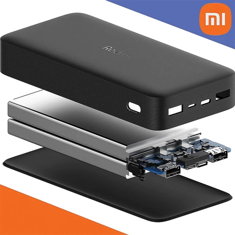 پاوربانک شیائومی اورجینال Redme PB200LZM  ظرفیت ۲۰هزار +آداپتور اورجینال هدیه رایگان+6 ماه گارانتی شرکتی
