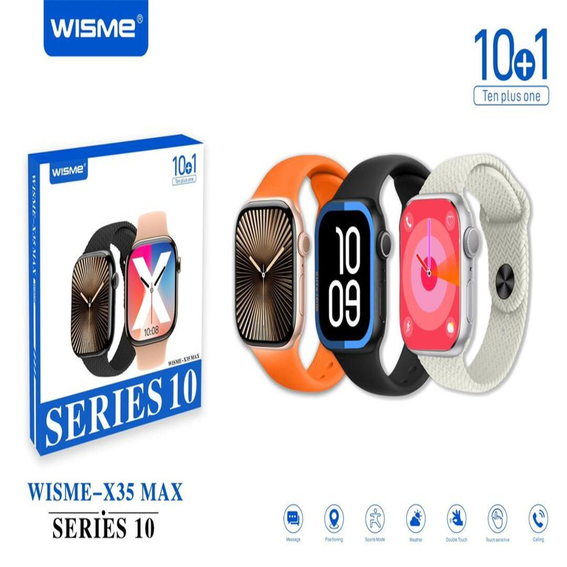 ساعت هوشمند 49 میلی متر wisme مدل x35 max با همراه با 10بند------قیمت با تخفیف فوق العاده فقط تا پایان 20 شهریورمعتبر می باشد----